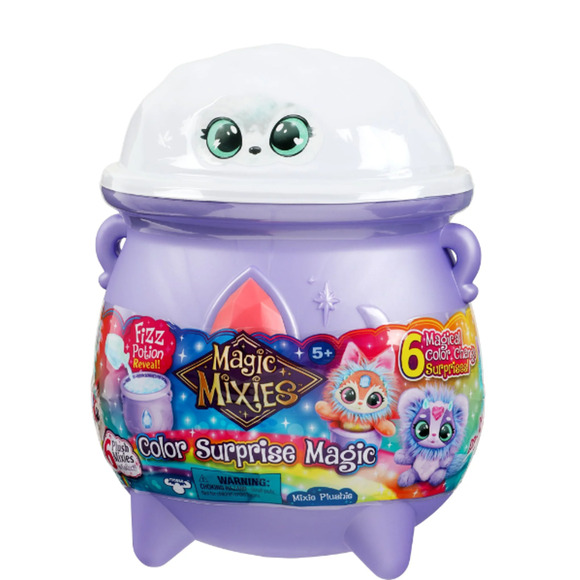 Magic Mixies Color Surprise Purple Cauldron Mixie Plushie Blue Eyes NWT - Picture 4 of 9